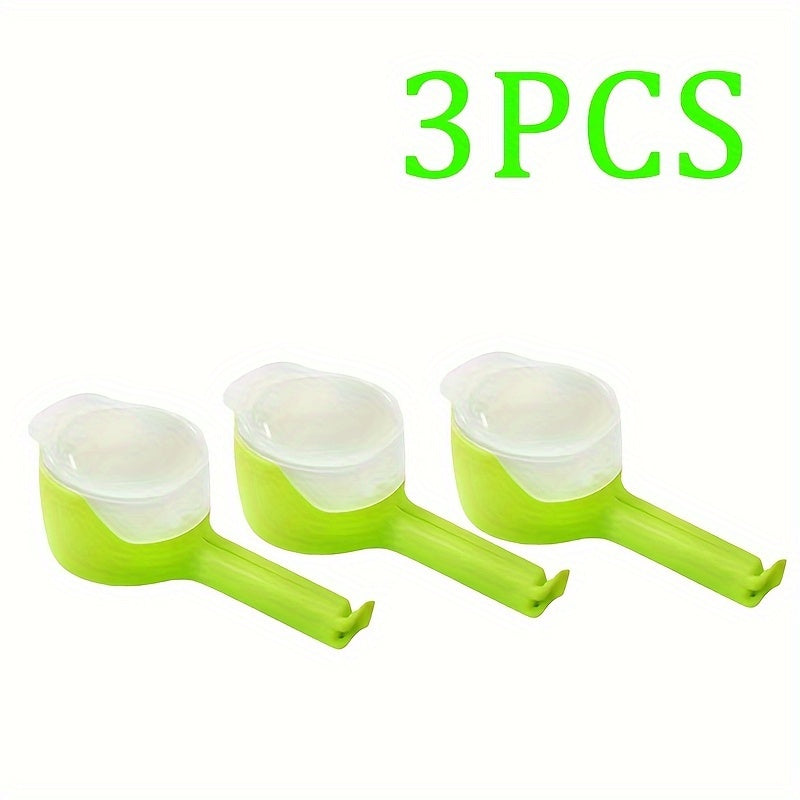 1, 2, 3, 4 yoki 5 ta ko'p maqsadli plastik oziq-ovqat sumkasi muhrlash kliplari, turli ranglarda, don saqlash uchun namlikdan himoyalovchi tarqatish nozzle bilan