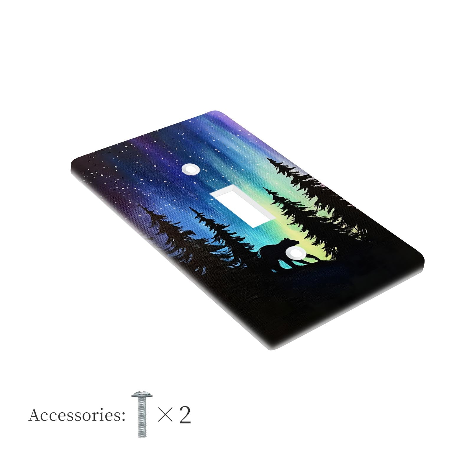 Cubierta de interruptor de paisaje forestal para interruptores de palanca, fácil de limpiar, sin necesidad de cableado