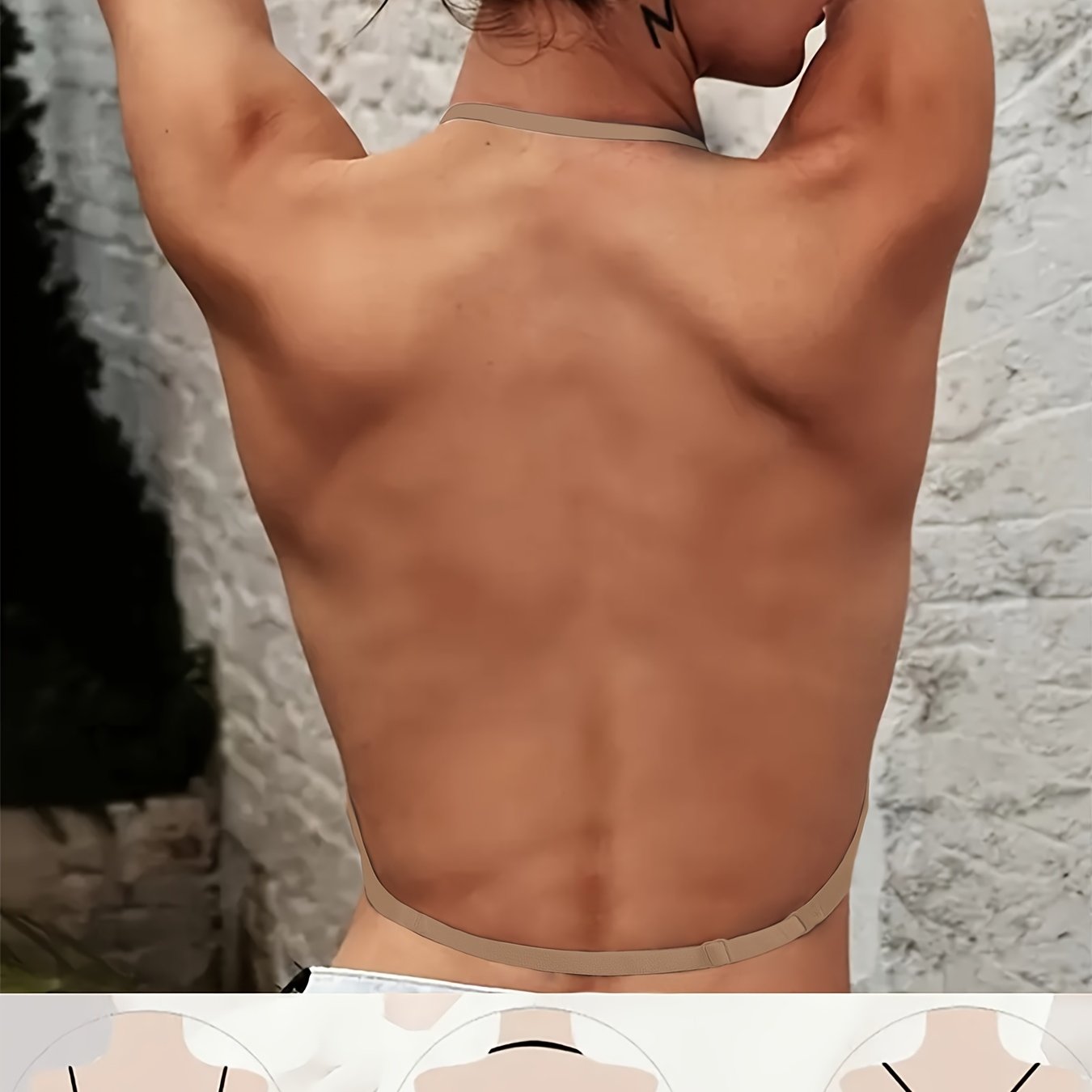 Backless Push-Up Bra Seamless Polyamide Spandex Removable Padding Invisible Comfort