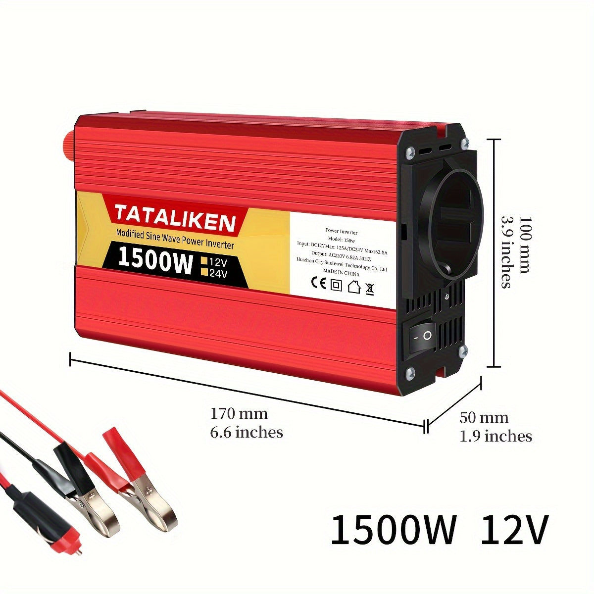 Inversor de coche de alta potencia de 12V a 220V 2500W 600W para cargar teléfonos y tablets