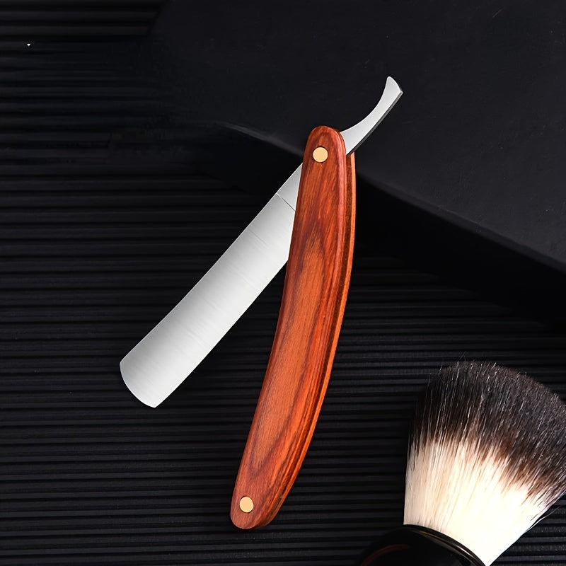 Unisex Vintage Style Straight Razor with Stainless Steel Handle Beard Shaving Knife