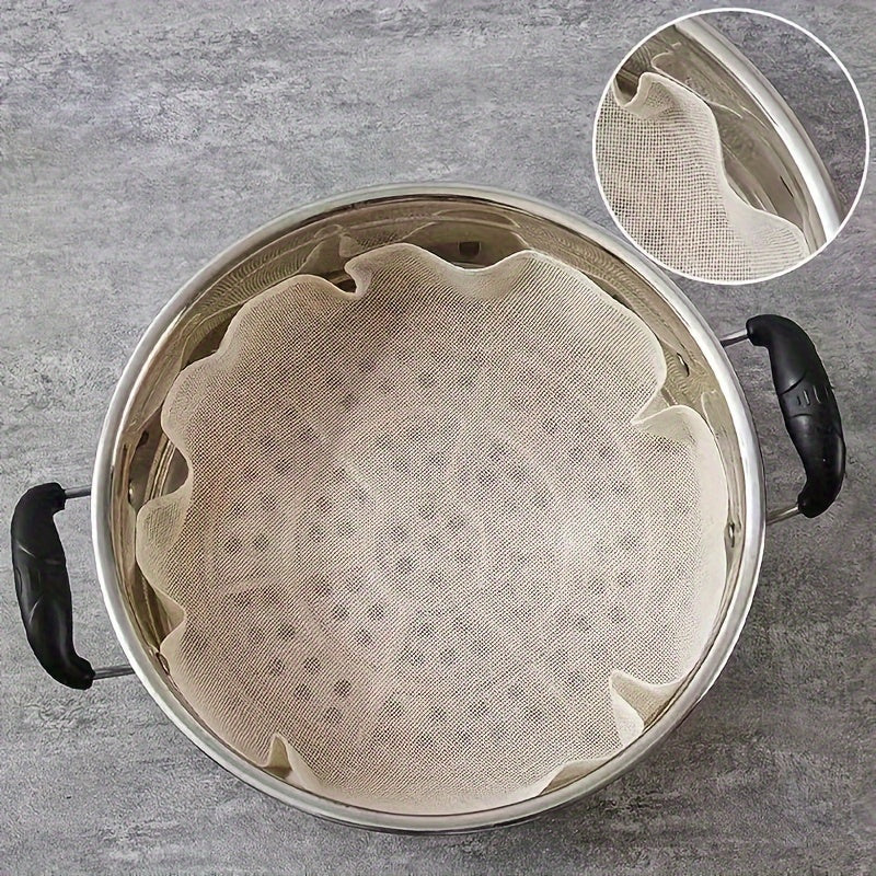 Round steamer mat for buns and bread reusable non-stick liner for steaming