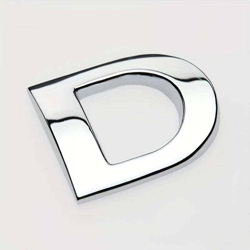Car 3D Letter Car Stickers Metal Car Body Word Mark Silver Tail Mark