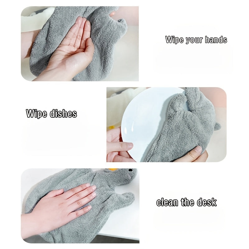 Cartoon Duck-Shaped Cleaning Cloth Super Absorbent Quick-Dry Polyester Towel