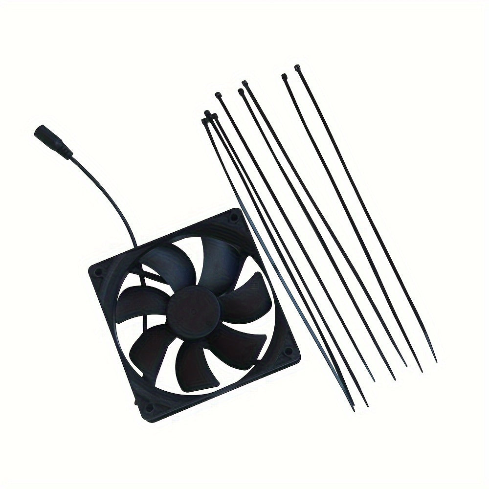 Quyosh paneli ventilyatori 50W qora, yuqori tezlikda issiqxona va qushxonalar uchun ventilyatsiya