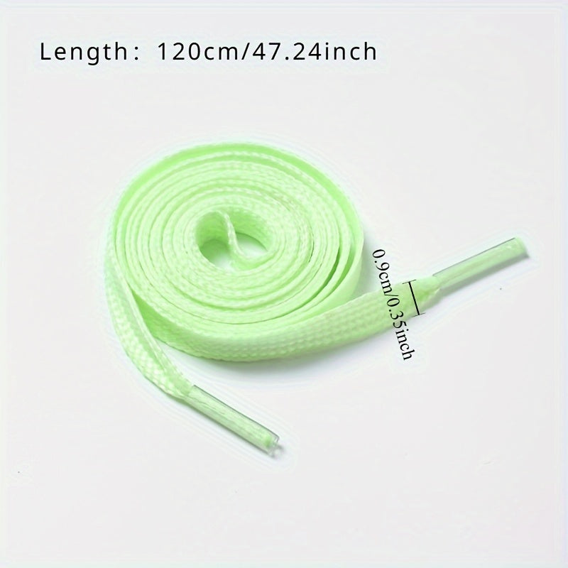 Unisex Fluorescent Luminous Shoelaces for Sports and Basketball Shoes, Bright Colors, Thickened 4/8 Pcs