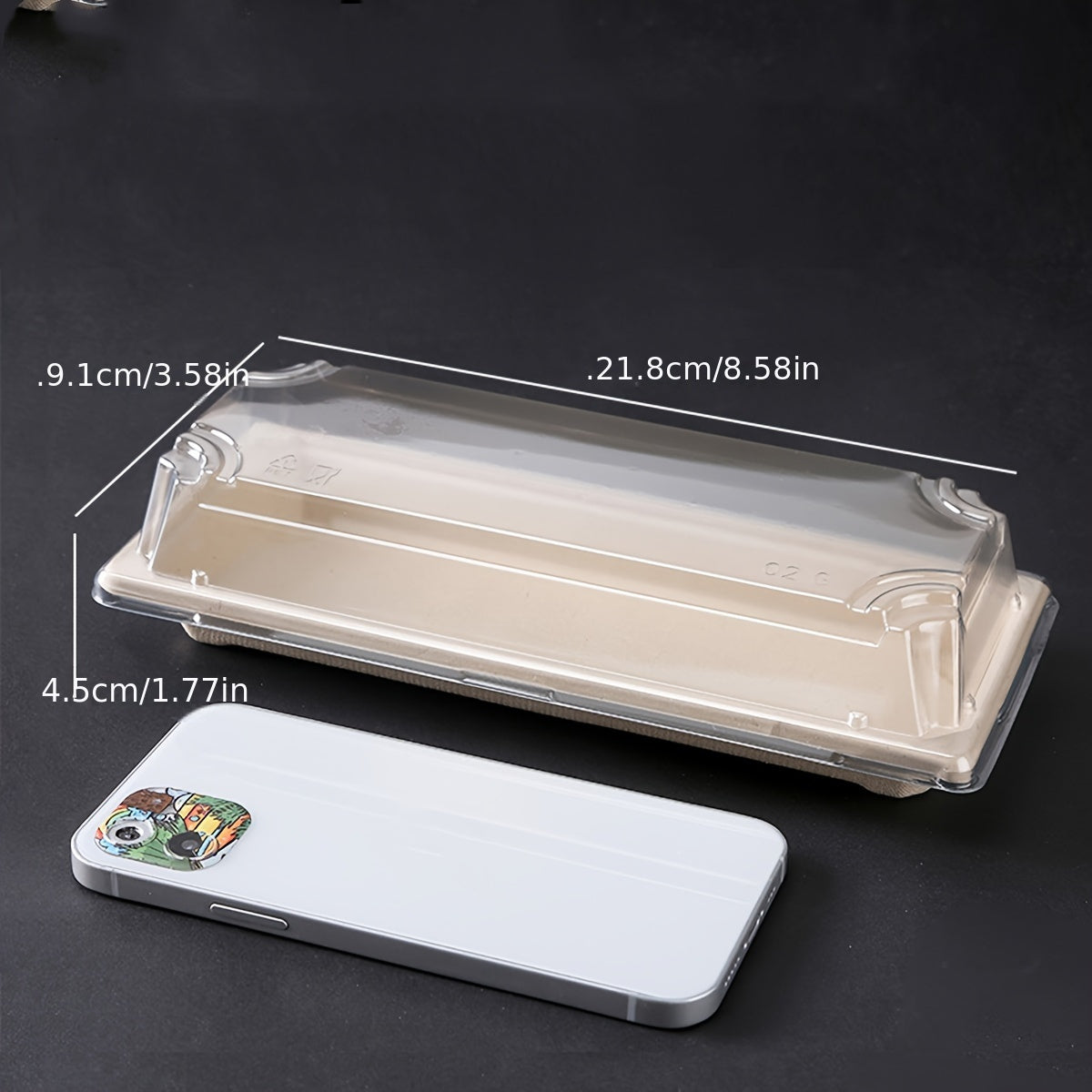 Set of 10 Eco-Friendly Disposable Sushi Boxes with Lids for Picnics and Outdoor Dining