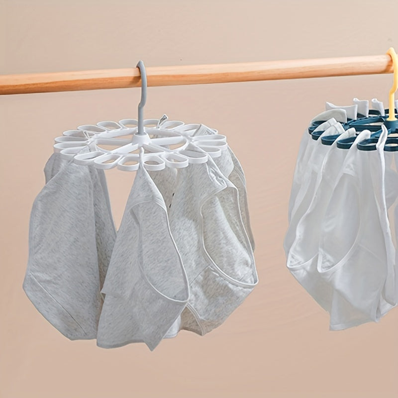 Clothes Drying Clip with 20 Holes Indoor Outdoor Windproof for Underwear Socks