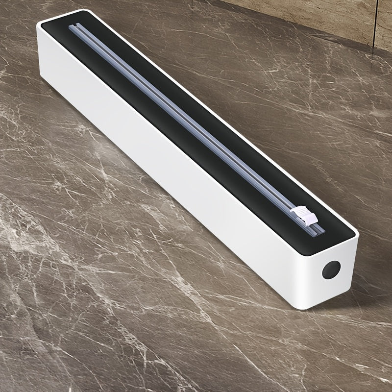 2-in-1 Kitchen Dispenser with Cutter for Cling Film and Foil Wall Mountable Reusable Plastic