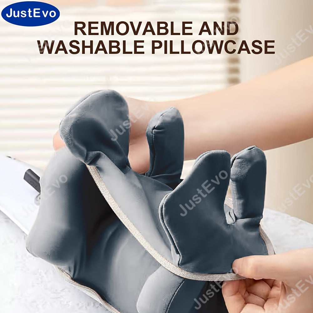 JustEvo USB orqali zaryadlanadigan to'liq tanali massajchi, 1800mAh litiy polimer batareyasi bilan - bo'yin, bel va yelkalarga moslashtirilgan.