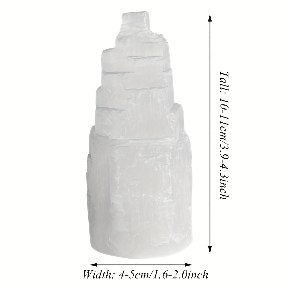 Selenite Crystal Tower for Meditation Home Decor Reiki Gifting