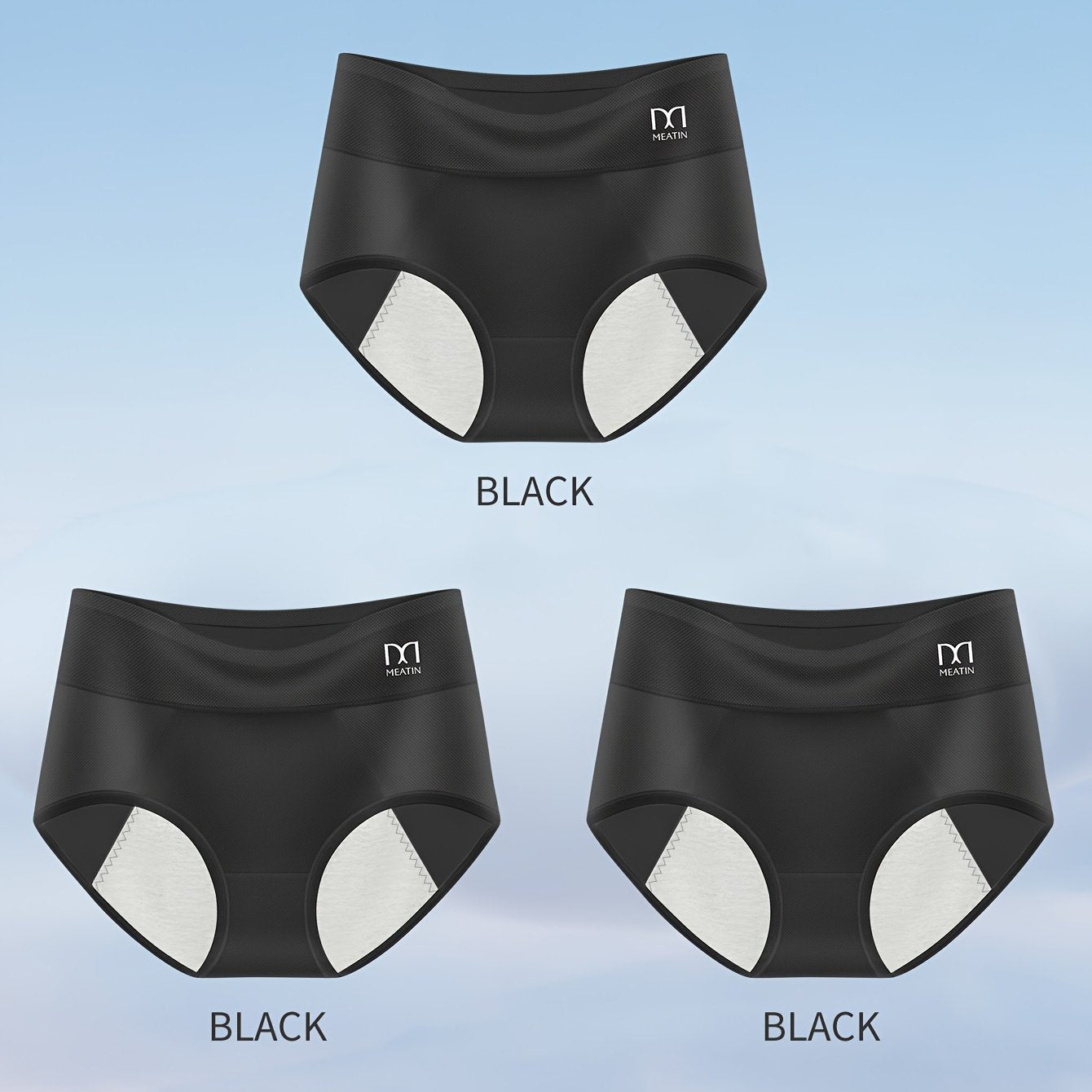 Breathable Ice Silky Menstrual Panties for Women Leak-Proof Postpartum and Period Use 3 Pack
