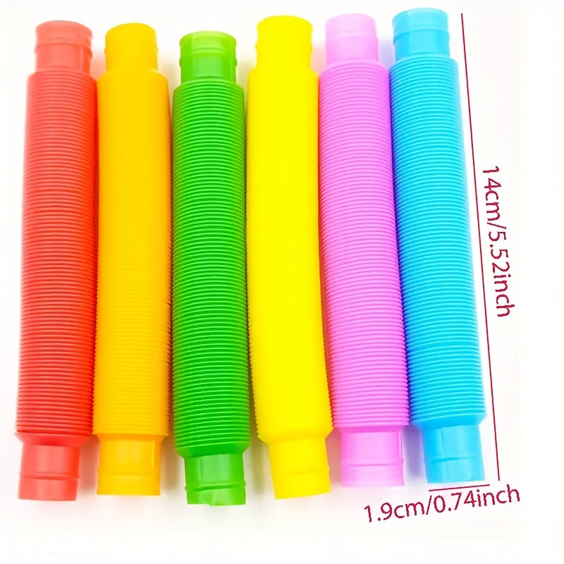 10-Piece Sensory Pop Tubes Fidget Toys for Kids 3-6 Autism ADHD Fine Motor Skills