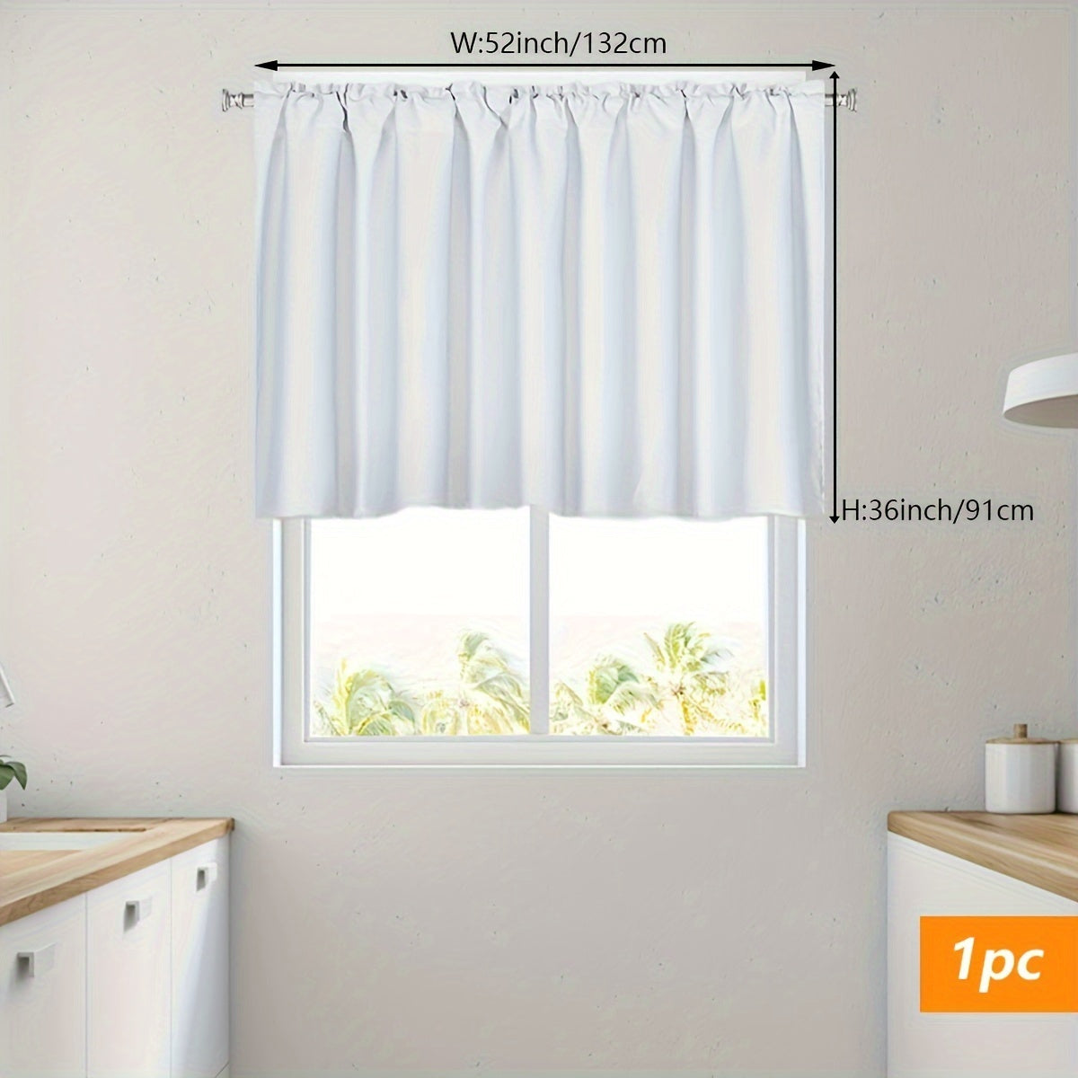 Solid Color Blackout Curtain with Rod Pocket for Privacy and Modern Style