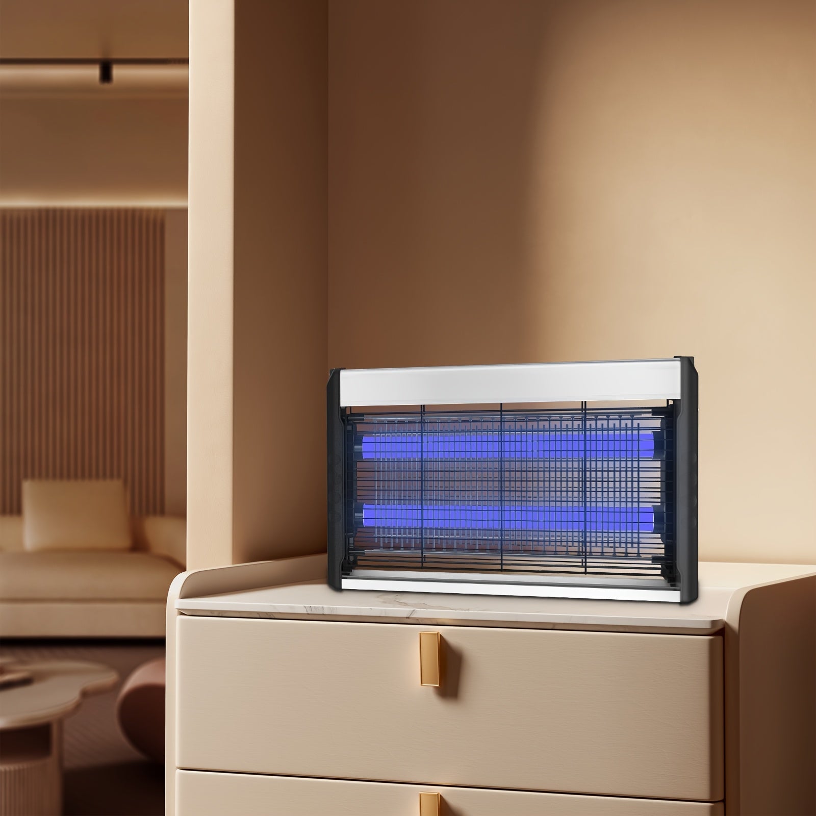 Сетевой настенный лампа-убийца насекомых с технологией синего света, идеальная для домашнего и коммерческого использования. Отлично подходит для ресторанов, гостиных, спален, кухонь и патио. Особенности