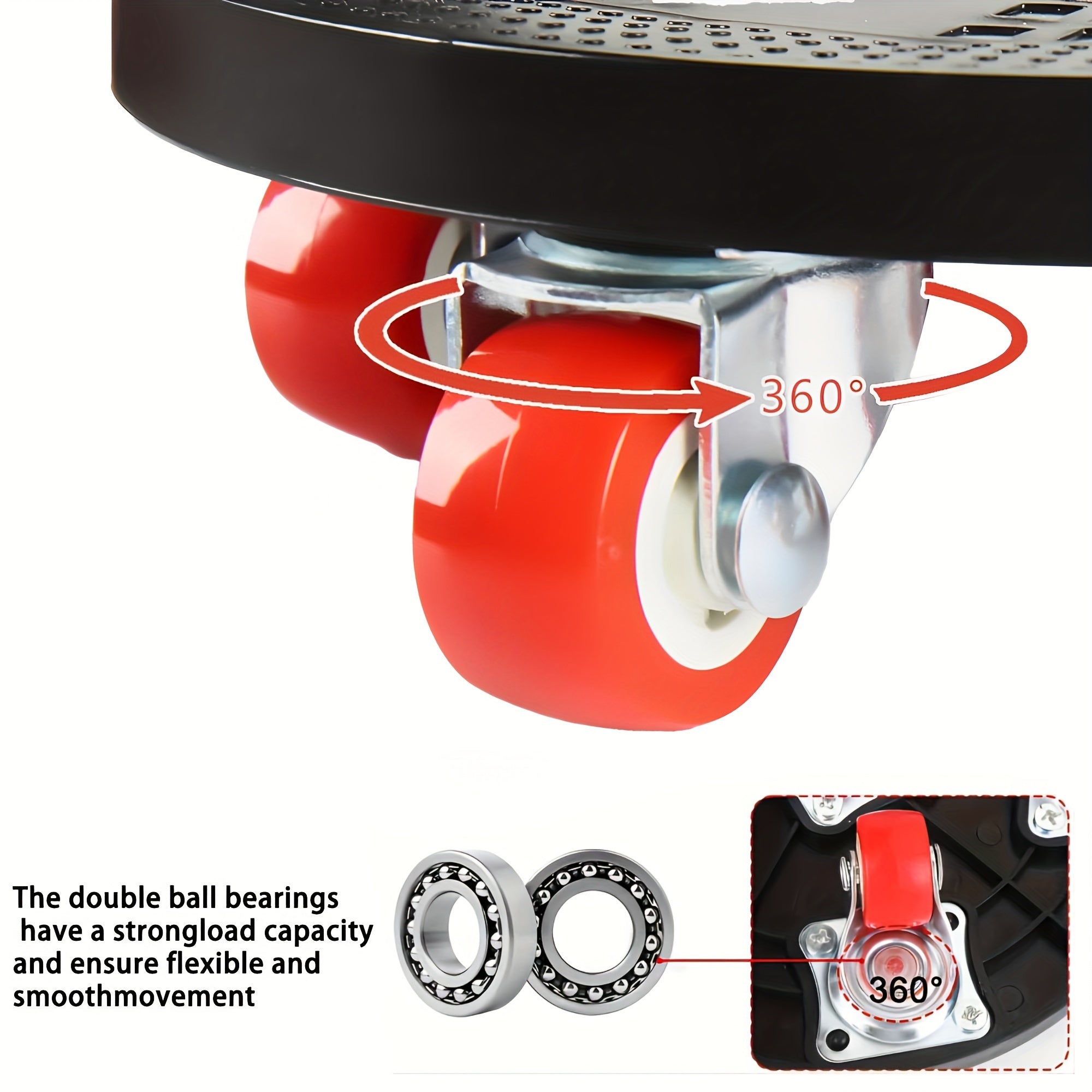 Тяжёлая мебельная тележка для перемещения грузов, грузоподъемность 725 кг, с 6 колесами и выдвижной ручкой