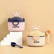 Personalized Baby Milk Powder Storage Box Portable Travel Organizer with Name