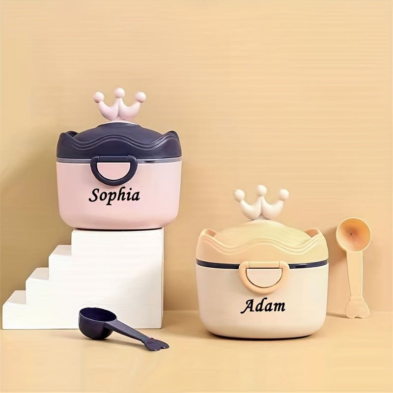 Personalized Baby Milk Powder Storage Box Portable Travel Organizer with Name