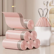 Extra Thick Polyethylene Drawstring Trash Bags Multipurpose Tear-Resistant for Household and Pet Waste