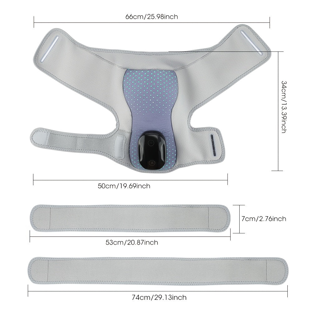 Wireless Shoulder Massager with Heat Vibration Rechargeable Battery