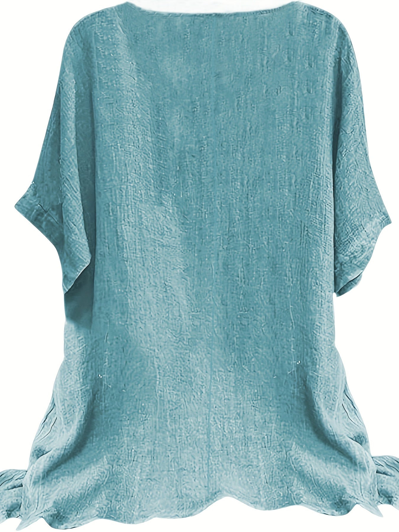 Women's Plus Size Pink Short Sleeve Casual Top Lightweight Polyester Blend Crew Neck Spring Summer Fall