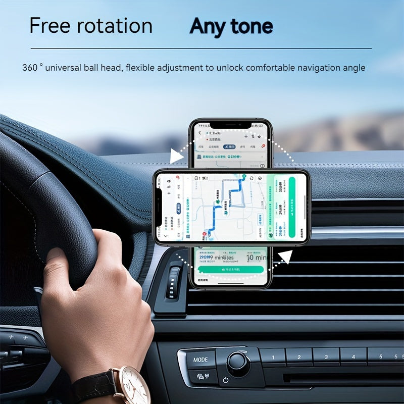 Magnetic Car Phone Holder Universal Suction Cup Rotating Fastening