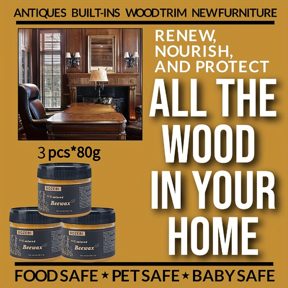 Wooden Floor and Furniture Polishing Oil with Beeswax, 250ml Kit