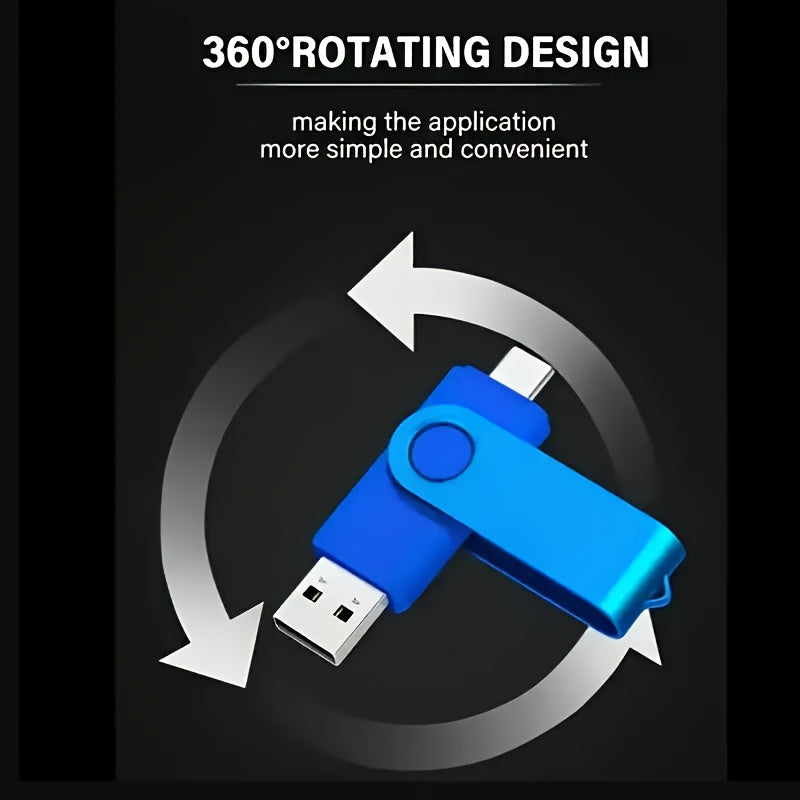 Memoria USB Flash 8GB 64GB Dual USB Tipo C y USB 2.0 Almacenamiento de datos portátil