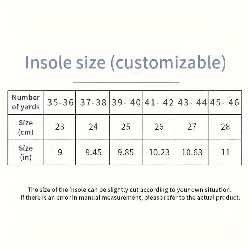 Unisex Breathable Insoles with Shock Absorption and ZOOM Air Cushion