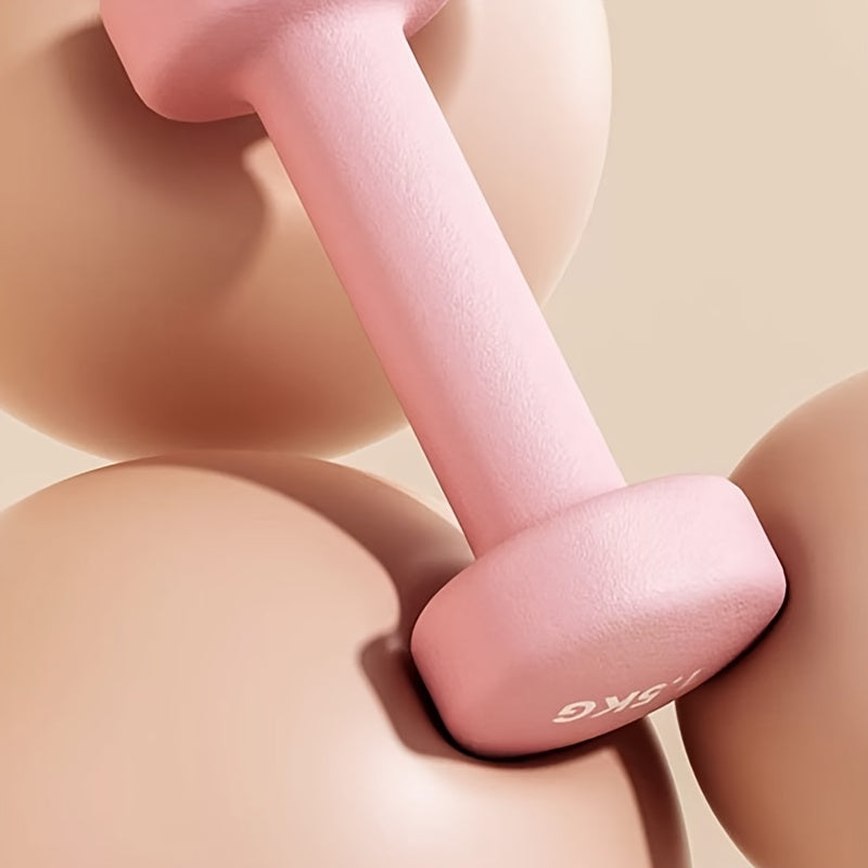 Uy uchun sport zali uchun 2kg qumtaxta temir dumbbell, pushti, ko'k, qora, fitnes uskunalari