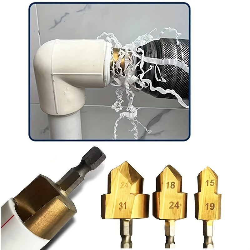 PPR Pipe Expansion Drill Bit Set High-Speed Steel Hex Shank 20/25/32mm