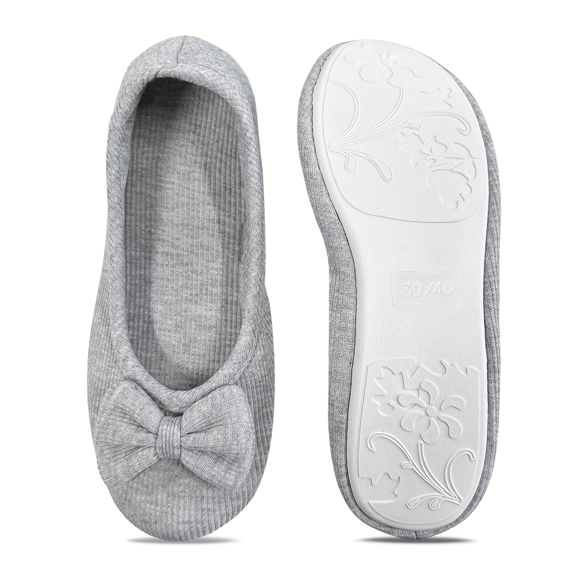 Zapatos de ballet de color sólido para mujer, zapatos cómodos antideslizantes