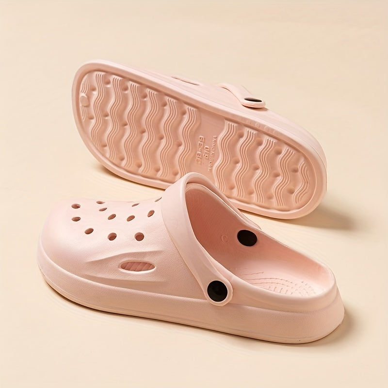 EVA однотонные сабо плоские нескользящие дышащие с полой конструкцией для дома, сада, пляжа