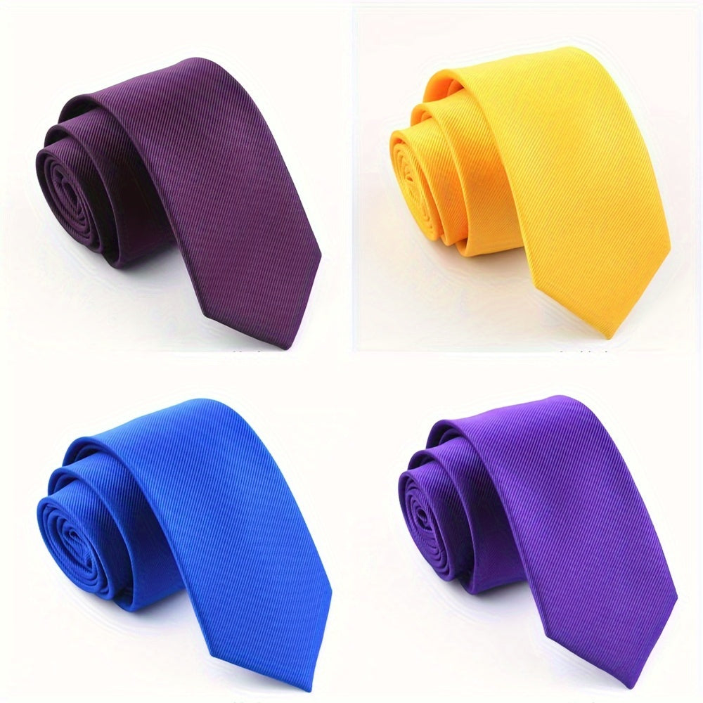 Narrow Solid Color Tie for Men, 6cm Wide, Suitable for Formal Occasions