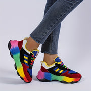 Women’s Breathable Low-Top Sneakers with Cushioned Rubber Sole for All-Season Comfort
