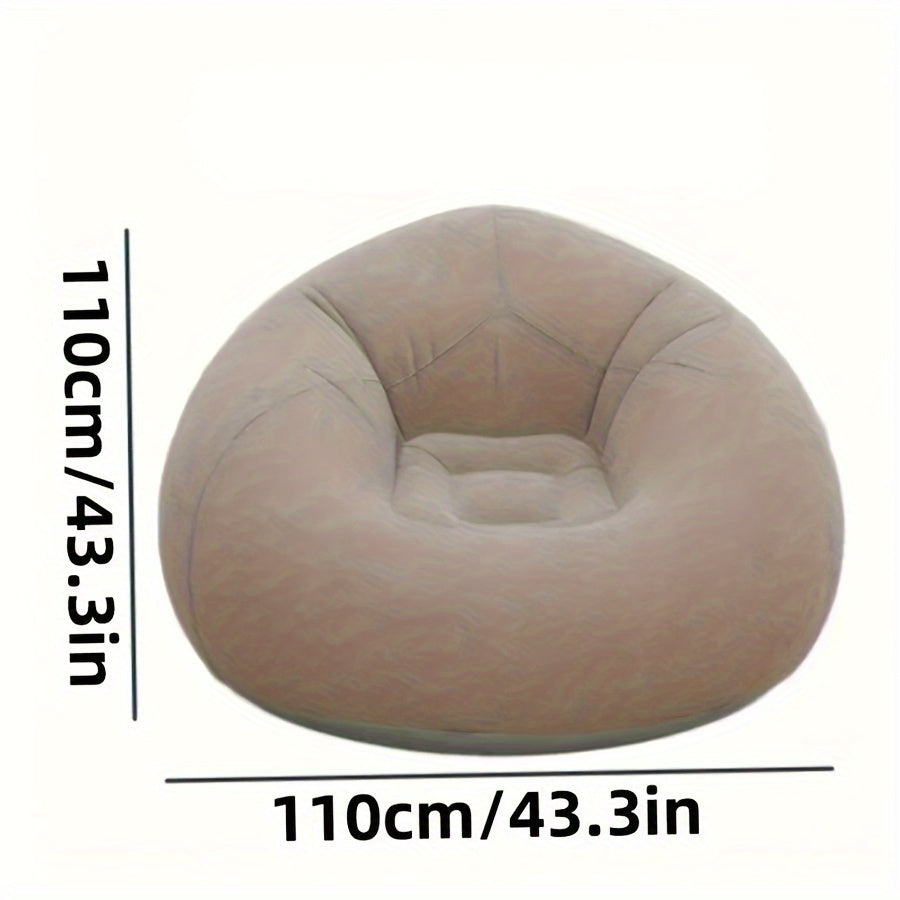 Inflatable Sofa Chair Khaki PVC Indoor Outdoor Lounge Camping