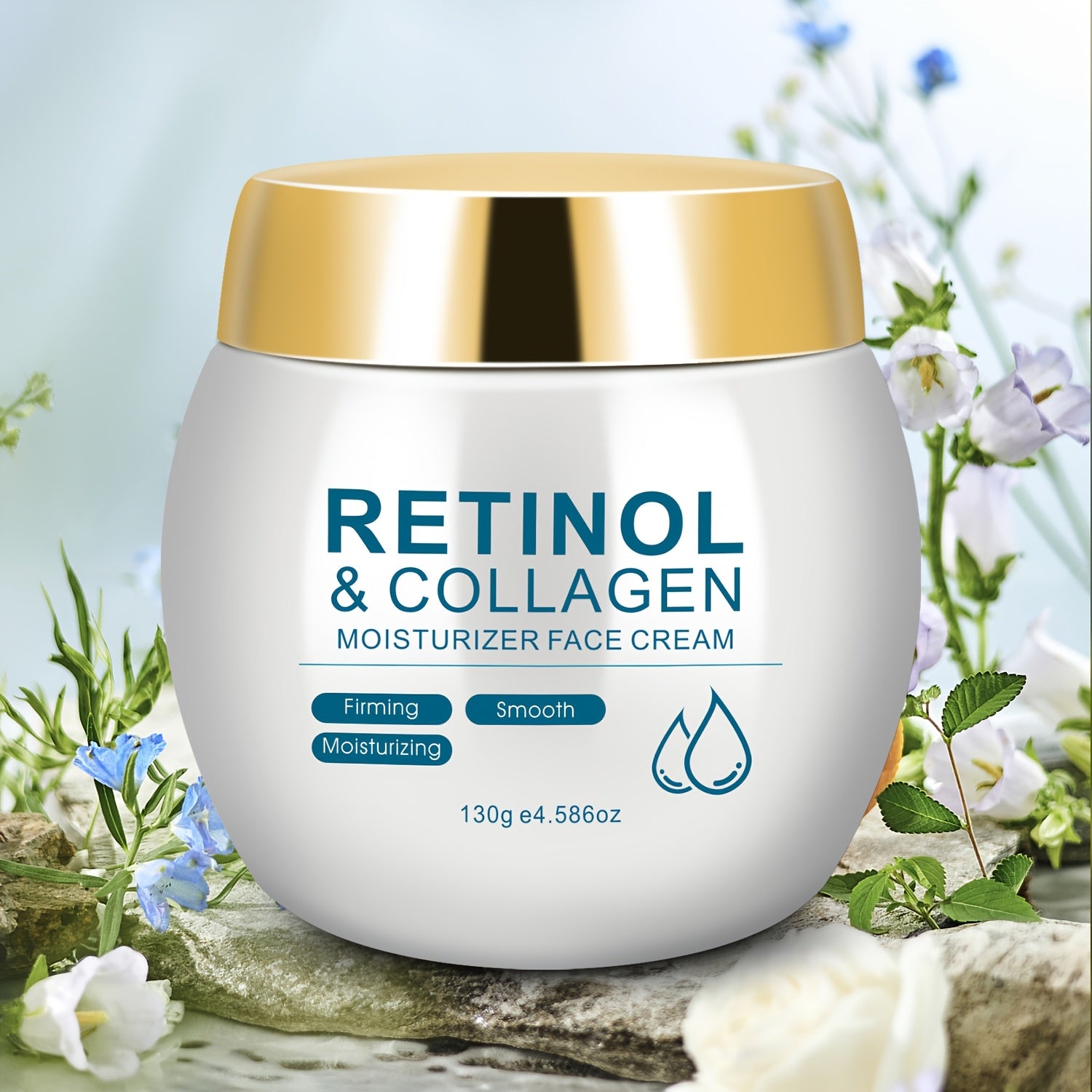 Hydrating Firming Face Cream with Retinol Collagen Hyaluronic Acid Vitamin E for All Skin Types 1.36oz