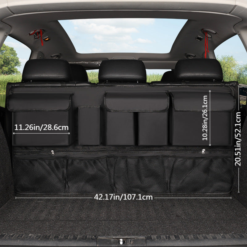 Универсальный органайзер для багажника автомобиля Oxford с сетчатыми карманами и держателями для стаканов