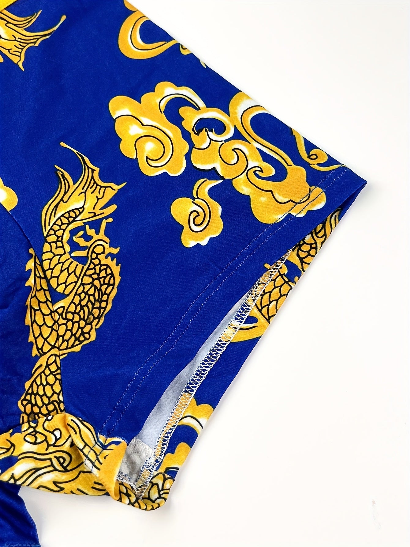 Men's Dragon Print Boxer Briefs 4-Pack Breathable Stretch Knit Fabric