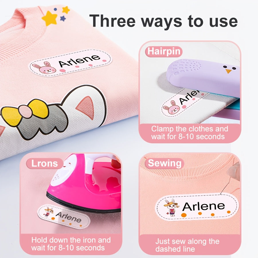 Suv o'tkazmaydigan kiyimlar uchun temirga yopishtiriladigan etiketlar, 12-48 dona, so'nmaydigan, bardoshli yopishtiruvchi etiketlar to'plami