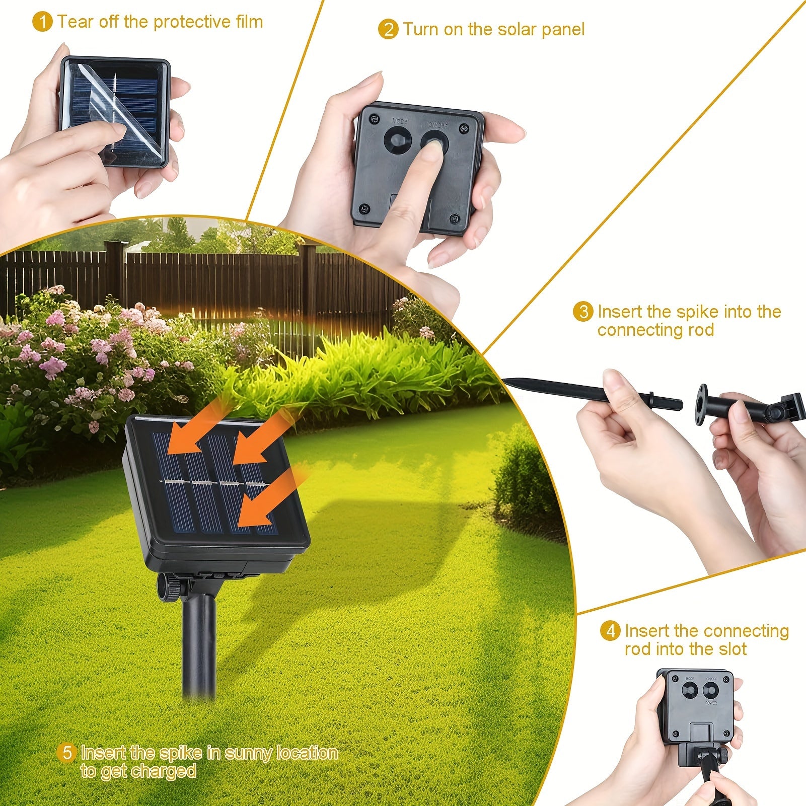 Solar Powered LED String Lights 12.19-32 Meters 100/300 LEDs Outdoor Decor Patio Tree Balcony Gazebo