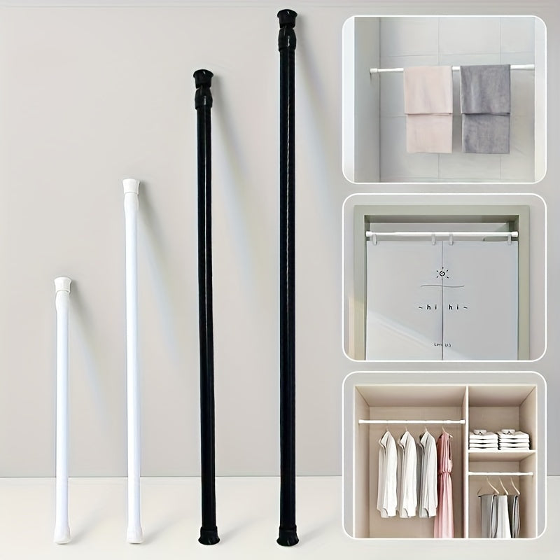 Adjustable Metal Shower Curtain Rod for Doors Cabinets 48-72 Inches