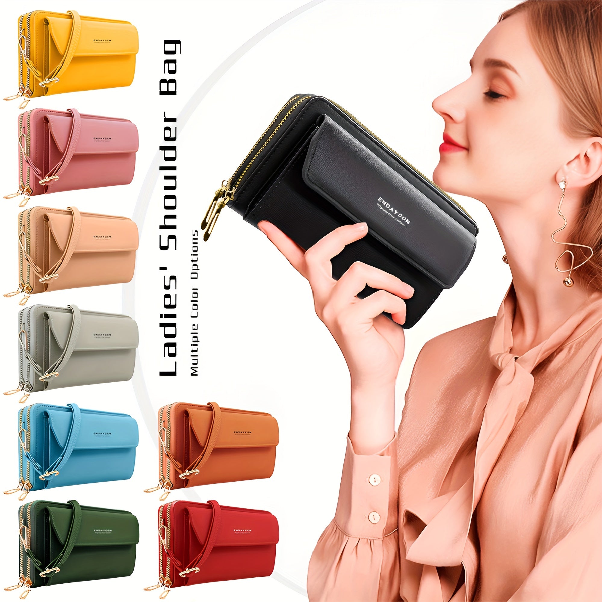 Women's Crossbody Bag with Large Capacity Adjustable Strap Card Holder Phone Pouch Lightweight