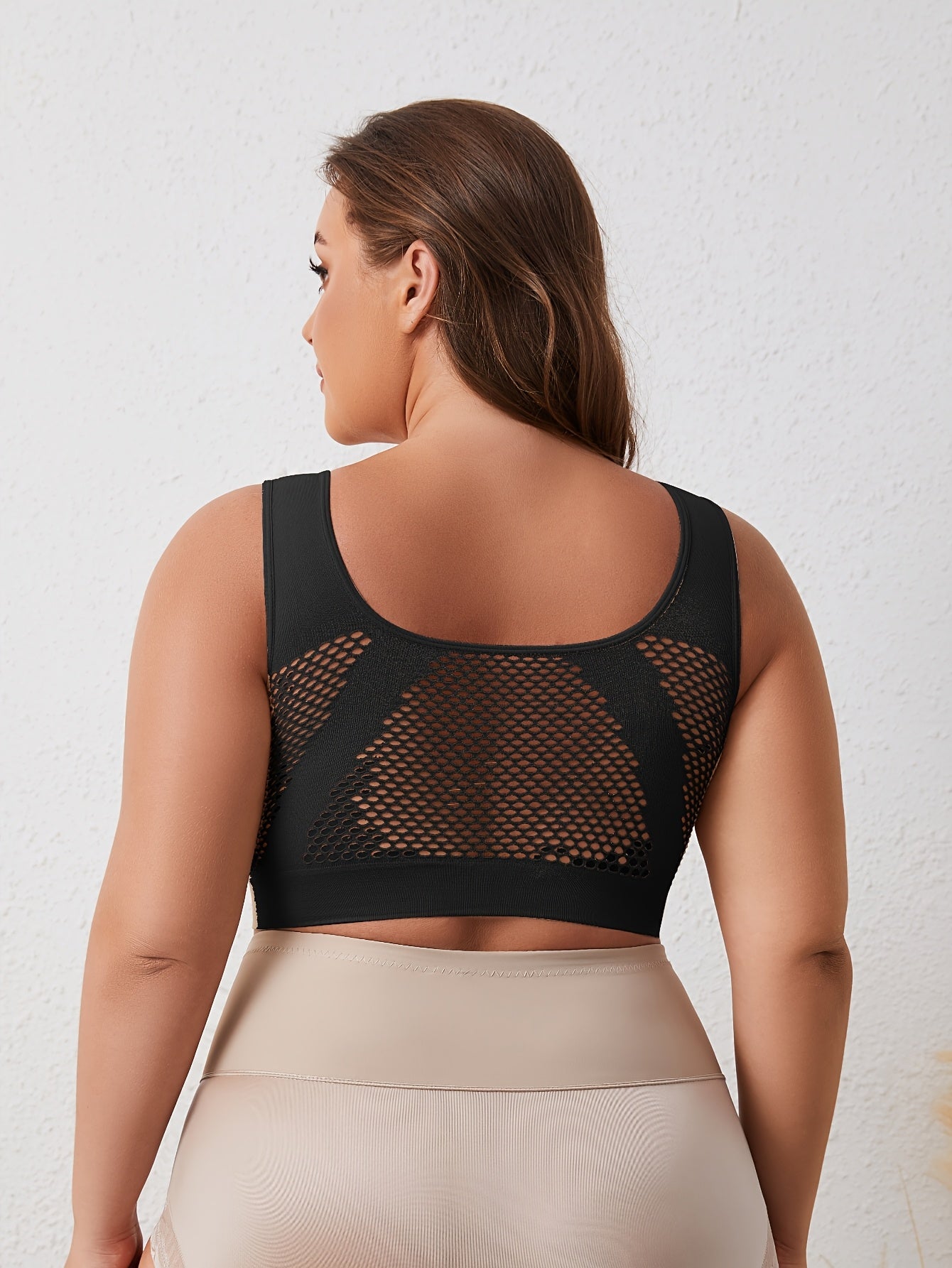 Plus Size Seamless Sports Bra Set with Removable Pads for Running Yoga