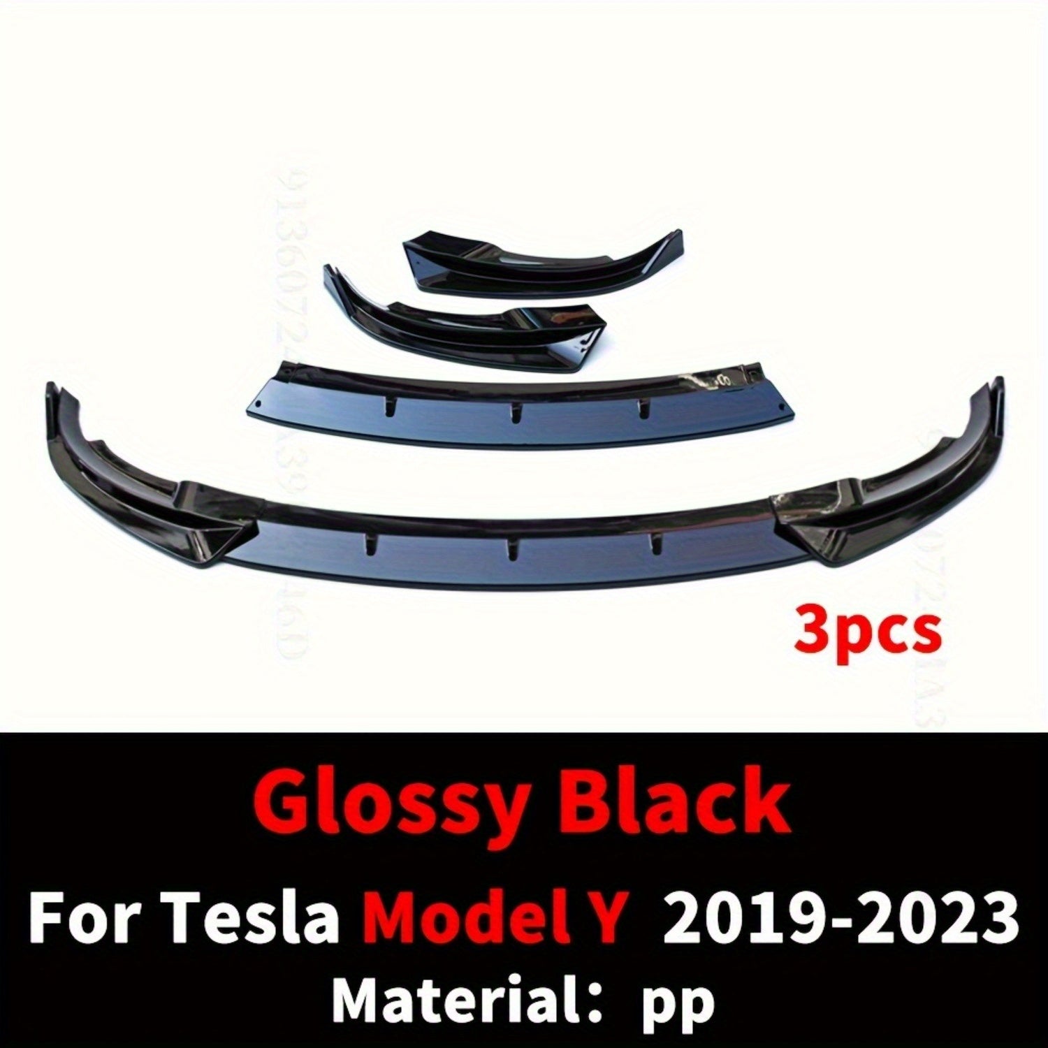 Tesla Model Y uchun orqa bumper lip guard, polishlangan PP styling aksessuarlar