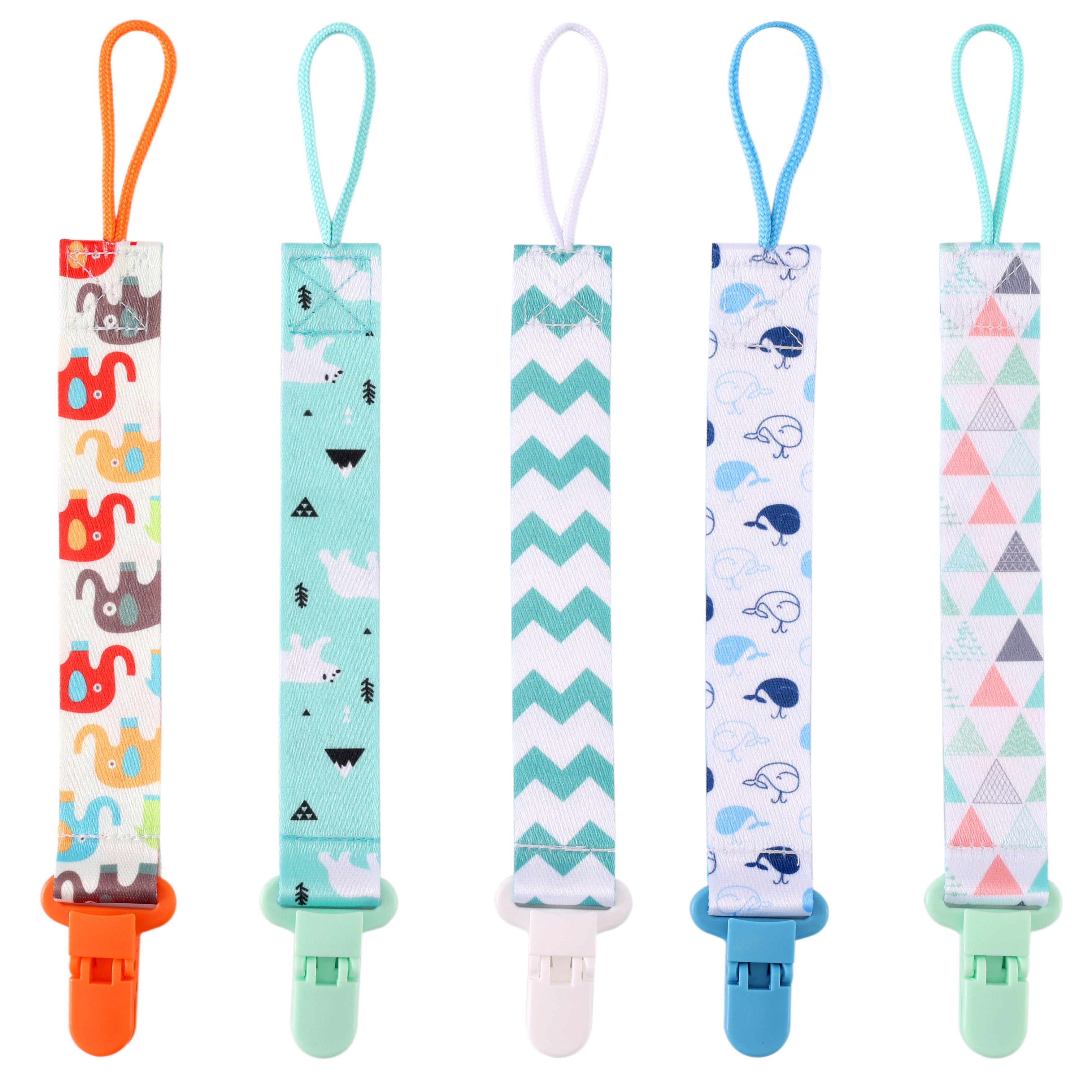 Baby Pacifier Clip for Boys and Girls Durable Teether Holder Halloween Thanksgiving Christmas Gift