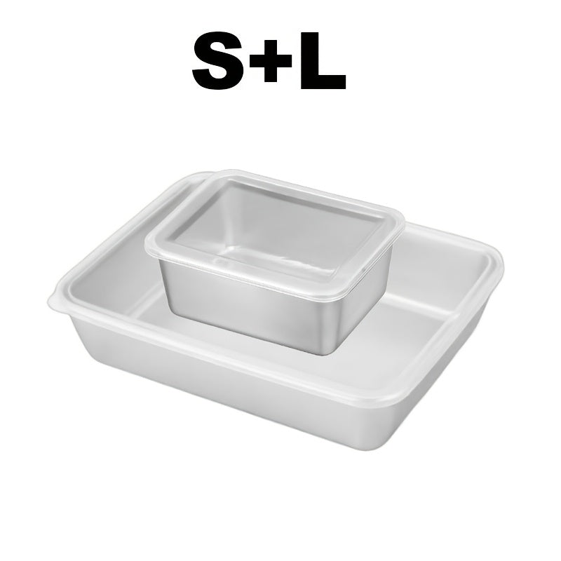 Stainless Steel Baking Pan with Lid for Household Kitchen Cooking and Baking