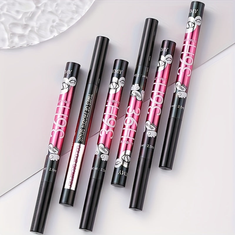 Women Black Liquid Eyeliner Pen Set 3 Pack Ultra-Fine Waterproof Smudge-Proof