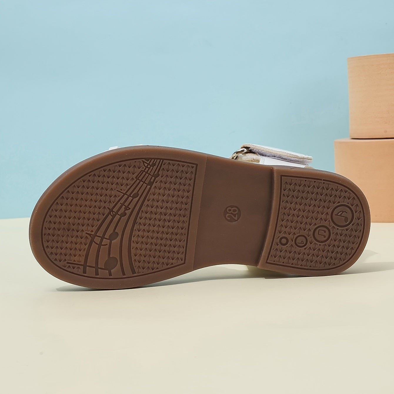 Girls Open Toe Sandals Lightweight Breathable Spring Summer Solid Color Casual