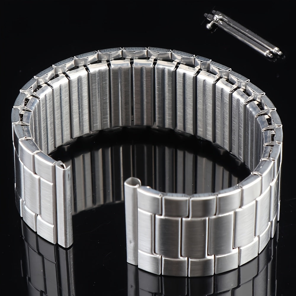 22mm Stainless Steel Elastic Watch Strap for Smartwatches Compatible with Huawei, Xiaomi, Huami